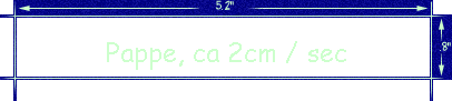 Pappe, ca 2cm / sec